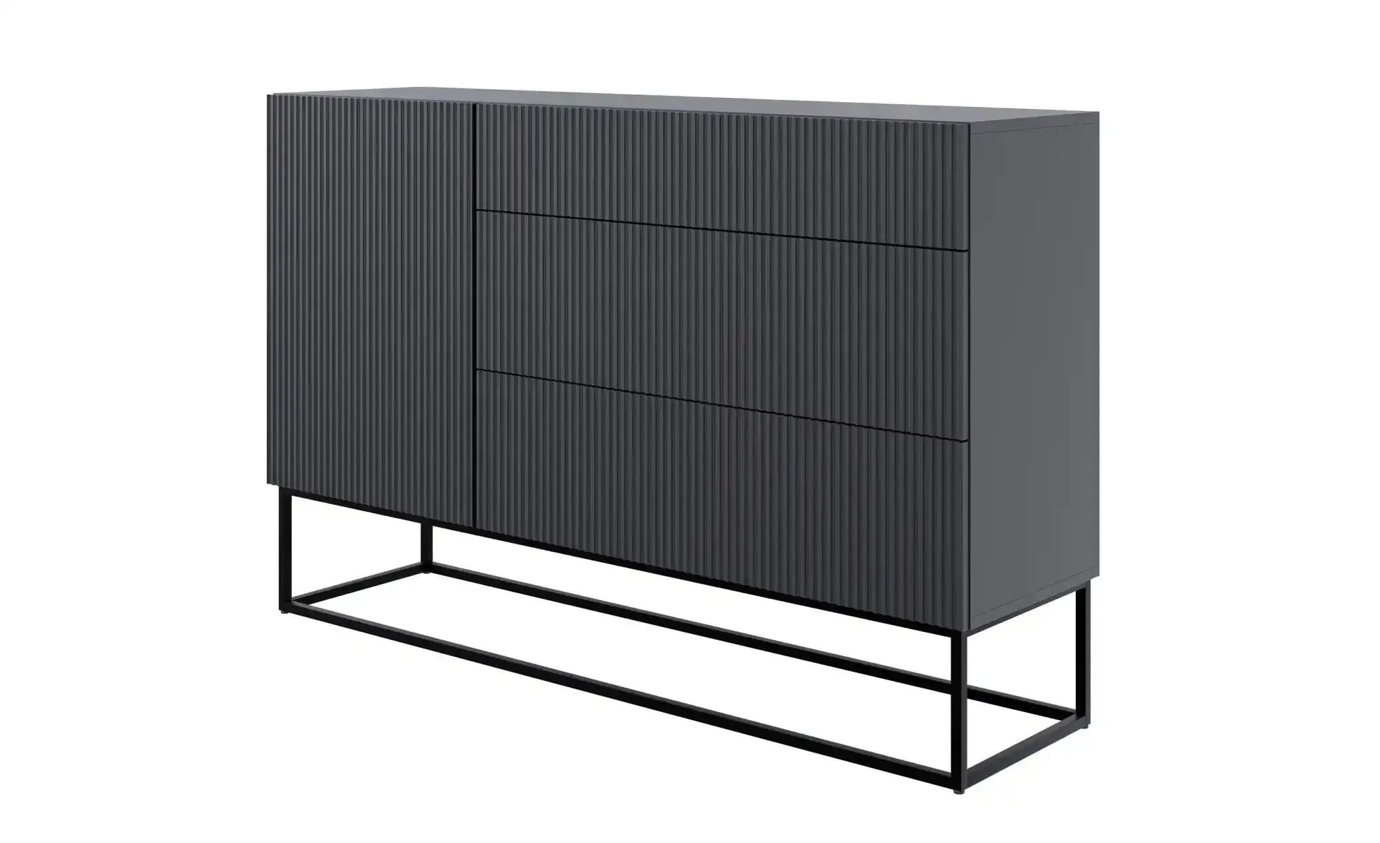 Selsey Sideboard  Veldio , schwarz , Maße (cm): B: 140 H: 90