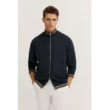 Bugatti Sweatjacke mit Reißverschluss, blau