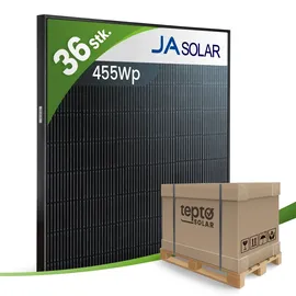 JaSolar JA Solar 465Wp Bifazial Glas-Glas Black Frame Solarmodul