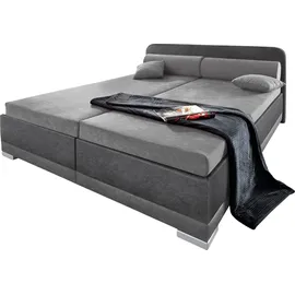 MAINTAL Polsterbett MAINTAL "wahlweise mit Matratze und praktischen Bettkasten", grau (steinfarben, dunkelgrau), B:187cm H:91cm L:211cm, Bezug Bett: 100% Polyester;Bezug Matratze: 100% Polyester, Betten, Bett Polsterbett, in verschiedenen Größen und Farben