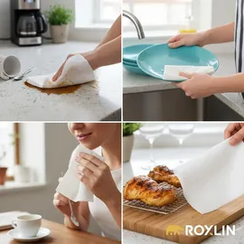 roxlin Premium Küchenrollen 3-lagig 32 Rollen