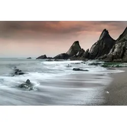 Fototapete PAPERMOON "Strand", bunt, B:3,50m L:2,60m, Vlies, Tapeten