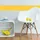 Queence Fliesenaufkleber Unifarben Sticker 15cm x 15cm 12er Set gelb