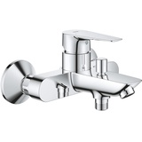 Grohe StartEdge - Einhand- Wannenarmatur (mit Temperaturbegrenzer, variable Mengenbegrenzung, automatische Umstellung, langlebig), chrom, 24198001