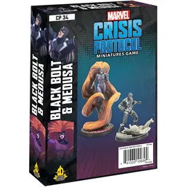 Atomic Mass Games Marvel Crisis Protocol: Character Pack: Black Bolt and Medusa - Miniature Game
