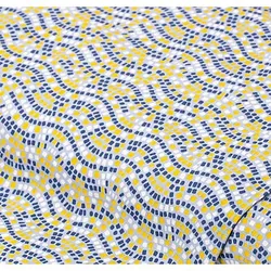 Baumwollstoff Mosaik-Welle "Mona", blau-color