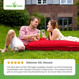 Green Bean Riesensitzsack Rot, Textil, Füllung Styroporkugeln, Rechteckig, 140x25x180 cm, Hergestellt in Deutschland, Wohnzimmer, Hocker, Sitzsäcke, XXL Sitzsäcke