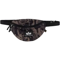 Gürteltasche ALPHA INDUSTRIES "Alpha Industries Accessoires - Bags Rubber Print Waistbag", schwarz (schwarz camo), Obermaterial: 100% Polyester, Taschen