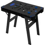 ECD Germany Werkbank klappbar, 86x55x80 cm, Werktisch erweiterbar, bis 150 kg belastbar, Aufgedruckte 2 Messskalen, große Arbeitsfläche, Sägebock Arbeitstisch Werkstatt mit Metallbeinen und Tragegriff