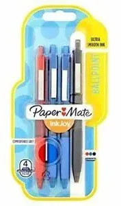 Papermate InkJoy 300 RT Schwarz, Blau, Rot Clip-on-Einziehkugelschreiber Medium 4 Stück(e)