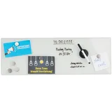 Relaxdays Magnettafel Glas, Weiß