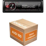 JUST SOUND best choice for caraudio Autoradio Einbaupaket Pioneer MVH330DAB passend für Audi 100 C3 | Bluetooth Telefonieren