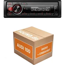 JUST SOUND best choice for caraudio Autoradio Einbaupaket Pioneer MVH330DAB passend für Audi 100 C3 | Bluetooth Telefonieren