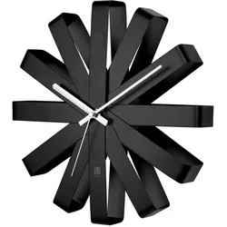 Umbra - Ribbon Wanduhr, schwarz