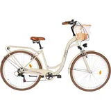 Damenfahrrad Davi Maria Aluminium 28", 7 Gänge, 160-185 cm, Kaffeebraun