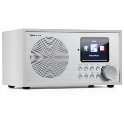 Auna Silver Star Mini Radio (8 W, Internetradio Bluetooth Radio WLAN – DAB Plus Digitalradio Küchenradio) weiß
