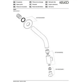 Keuco IXMO Wandauslaufventil Unterputz, ohne Ablaufgarnitur, Ausladung 185mm, 59518370201,