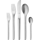 WMF Evoque Edelstahl Besteck Set 6 Personen, Essbesteck Set 30 teilig, Hohlheftmesser, Cromargan Protect mattiert, kratzbeständig, spülmaschinenfest