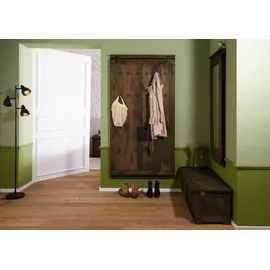 Massivmoebel24 Wandgarderobe Mango 100 x 8 x 190 cm Braun