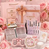 Wimpern-Geschenk-Set, 220+ Stück, 11 Stile | DIY Cluster & Strip Lashes Geschenkbox für Frauen | Mit Entferner, Wimpernserum & Pinzette | Komplettes Anfänger-Set, Geschenkfertig Verpackt
