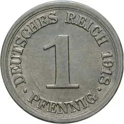 Deutsches Kaiserreich 1 Pfennig 1916-1918