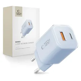 TECH-PROTECT Ncm33W 2-Port Pd33W/Qc3.0 Wandladegerät – Blau