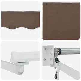 vidaXL Elektrische ausziehbare Markise 0 x 0 m taupe