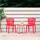Homestyle4u Gartenstuhl Kunststoff rot 2er Set