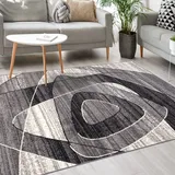 Mazovia Modern Teppich - Kurzflor - Teppich für Wohnzimmer, Schlafzimmer, Esszimmer - ÖKO-TEX Wohnzimmerteppich, Robust und pflegeleicht, Niedrige Florhöhe – Teppiche - grau 160 x 220 cm