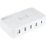 Good Connections Ladestation 60W, 5-Port m. 10W Qi weiß