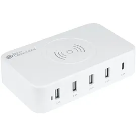 Good Connections Ladestation 60W, 5-Port m. 10W Qi weiß