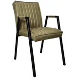 BENEDO MÖBEL Esszimmerstuhl Molly Mosgrün 52x65x88 cm, Stuhl Eco-Leder & schwarzem Gestell