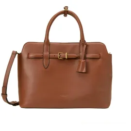 Marc O'Polo Handtasche Gigi Shopper M Dark Cognac