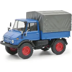 SCHUCO 450314900 1:43 Unimog 406 mit Plane