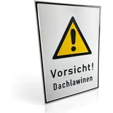 Betriebsausstattung24 Warn-Kombischild Vorsicht! Dachlawinen 26,2 x 37,1 cm