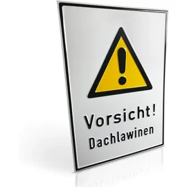 Betriebsausstattung24 Warn-Kombischild Vorsicht! Dachlawinen 26,2 x 37,1 cm