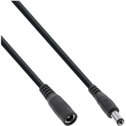 InLine DC Verlängerungskabel - DC Stecker/Buchse 5,5x2,1mm - AWG 18 - schwarz -