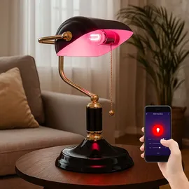 GLOBO Bankerlampe Gold