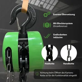 Trutzholm Flaschenzug Stahl 3 m grün