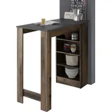 Stolkom Bartisch »Mojito, TOPSELLER", (Bartisch, Tisch), Bartisch mit Regal beidseitig montierbar braun