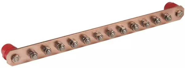 Dehn Potentialausgleichsschiene Industrie 12 Anschlüsse mit Isolatoren Cu