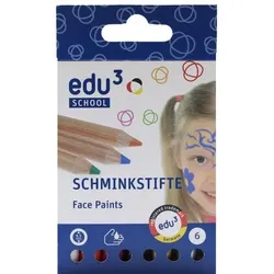 Edu3 Schminkstifte Plus rund, 6er Set