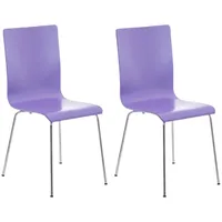 TPFLiving Besucherstuhl, Lila, Holz, 43x87x47 cm, Arbeitszimmer, Besucherstühle