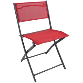 VCM Gartenstuhl 6er Set klappbar 45 x 46 x 79 cm rot