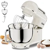 Camic Küchenmaschine - 2000W - Teigmaschine 10 Stufen mit Tragegriff, Edelstahl Rührschüssel (7L), Knetmaschine mit Rührhaken, Knethaken, Schlagbesen und Spritzschutz