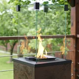 Kratki Terrassenheizer Patio Quarzsinter Oxide Nero manuelle Steuerung 8,2kW