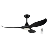 EGLO Cirali 52 132 cm Deckenventilator schwarz mit Licht