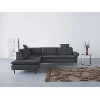 Home affaire Ecksofa Birkholm L-Form, Armlehnverstellung, auch in Easy Clean Bezug - mit Wasser zu reinigen grau