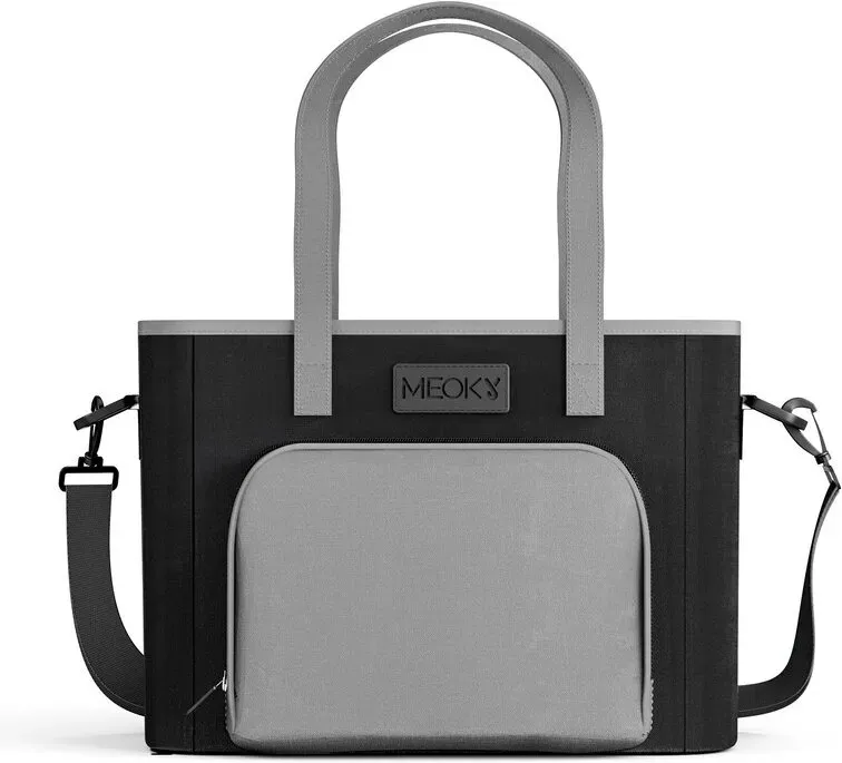 Meoky Thermo-Schulter-Lunchtasche - Schwarz und Grau