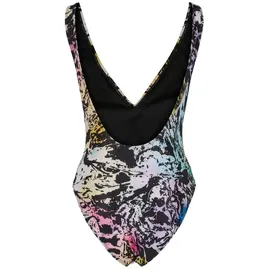 URBAN CLASSICS Ladies Recycled Pattern High Leg Swimsuit, Multicolor Fading, S